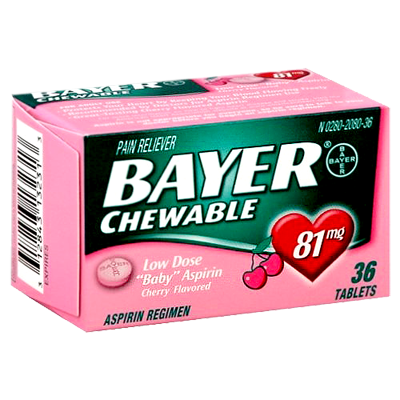 Bayer Low Dose 81 mg Aspirin Regimen - 400 Tablets